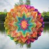ENEN Outdoor Hanging Metal Wind Spinner, Colorful Mandala (Blue) view 4