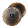 Four-Hole Resin Coat Buttons with Embossed Letter, Color 11, 18 mm, 10-Pack view 1