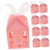Alipis Bear-Shaped Paper and Fabric Candy Boxes, 50-Piece Set, Decorative Pink Gift Packaging for Baby Showers and Parties view 1