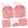 Alipis Bear-Shaped Paper and Fabric Candy Boxes, 50-Piece Set, Decorative Pink Gift Packaging for Baby Showers and Parties view 3