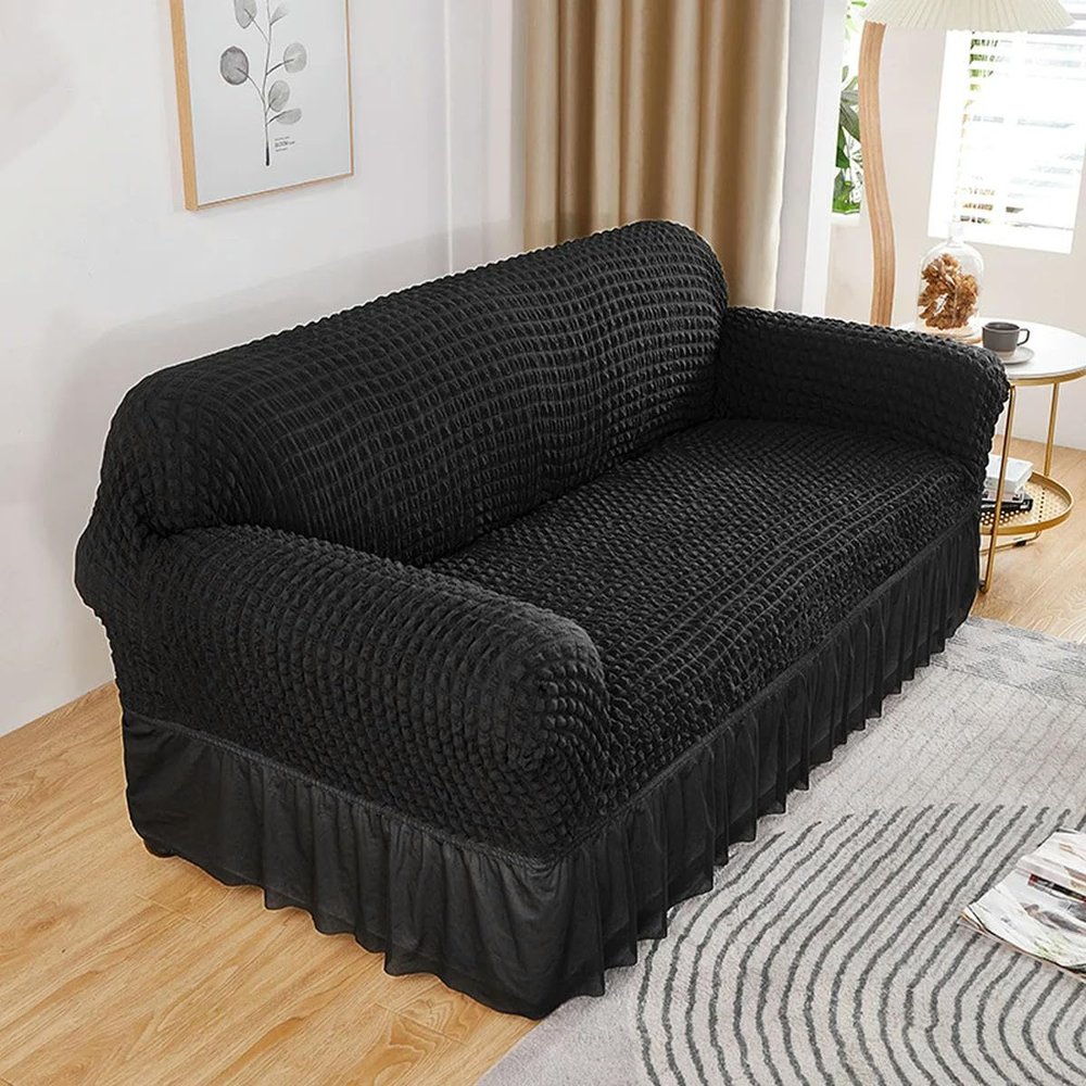 VICIYOO Stretch Sofa Cover with Air-Cushion Grid and Skirt