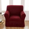 VICIYOO Stretch Sofa Cover with Air-Cushion Grid and Skirt view 4