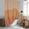 IXEHOH Burnt Orange Abstract Art Shower Curtain, Modern Washable Standard/Extra-Long, 63 x 63 in view 2