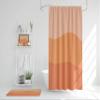 IXEHOH Burnt Orange Abstract Art Shower Curtain, Modern Washable Standard/Extra-Long, 63 x 63 in view 3