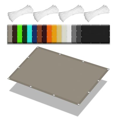 Rectangular Shade Sail 40 x 150 cm, Waterproof, 98% UV Protection, Taupe