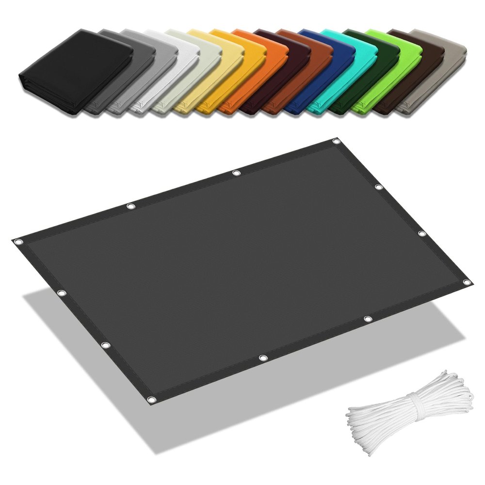 Waterproof Rectangular Shade Sail 2.2 x 2.4 m, Dark Gray