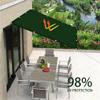 Waterproof Rectangular Shade Sail 2.2 x 2.4 m, Dark Gray view 3