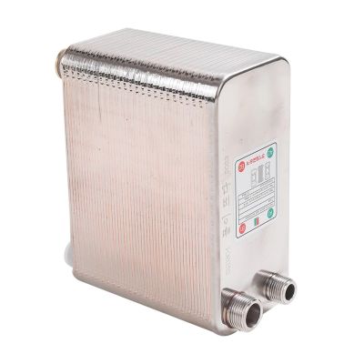 EDEDE 50-Plate Stainless Steel Brazed Heat Exchanger, Different-Side Ports