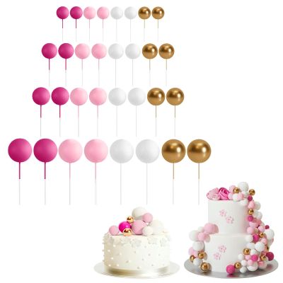 32-Piece Colorful Ball Cake Toppers