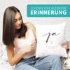 SpecialMe Personalized Wedding Cushion Cover with Names and Date, “Ja” Design, White, Standard view 4