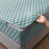TYYUETY Zippered Mattress Cover, Adjustable Size, Solid Cyan, Warm and Comfortable, Extra-Soft Mattress Protector, 120 x 180 + 10 cm view 1
