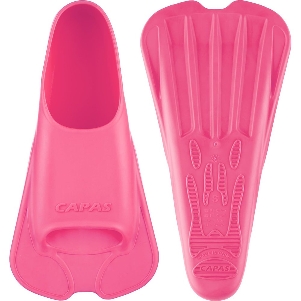 CAPAS Short Training Fins for Swimming, Pink, XXS