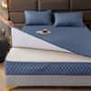 TYYUETY Zippered Mattress Cover, Solid Blue, Extra-Soft, 180 x 200 + 25 cm view 2