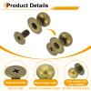 QUARKZMAN 30-Piece Leather Rivet Set, 4 mm Chicago Screws, Round-Head Screw Rivets, Bronze view 3
