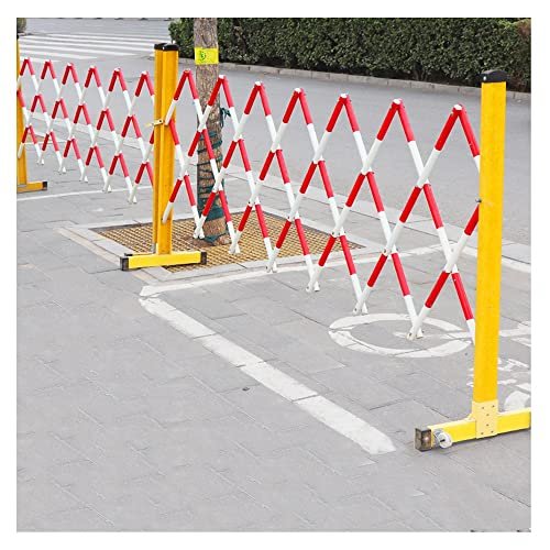 Retractable Folding Traffic Barrier, Double-Folding Safety Gate, Expandable Steel Accordion Barrier for Hospital Crowd Control