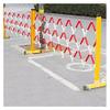 Retractable Folding Traffic Barrier, Double-Folding Safety Gate, Expandable Steel Accordion Barrier for Hospital Crowd Control view 1