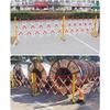 Retractable Folding Traffic Barrier, Double-Folding Safety Gate, Expandable Steel Accordion Barrier for Hospital Crowd Control view 3