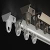 Ultrathin Curtain Track, 1.8 m, Quiet Aluminum Ceiling Track, White view 4