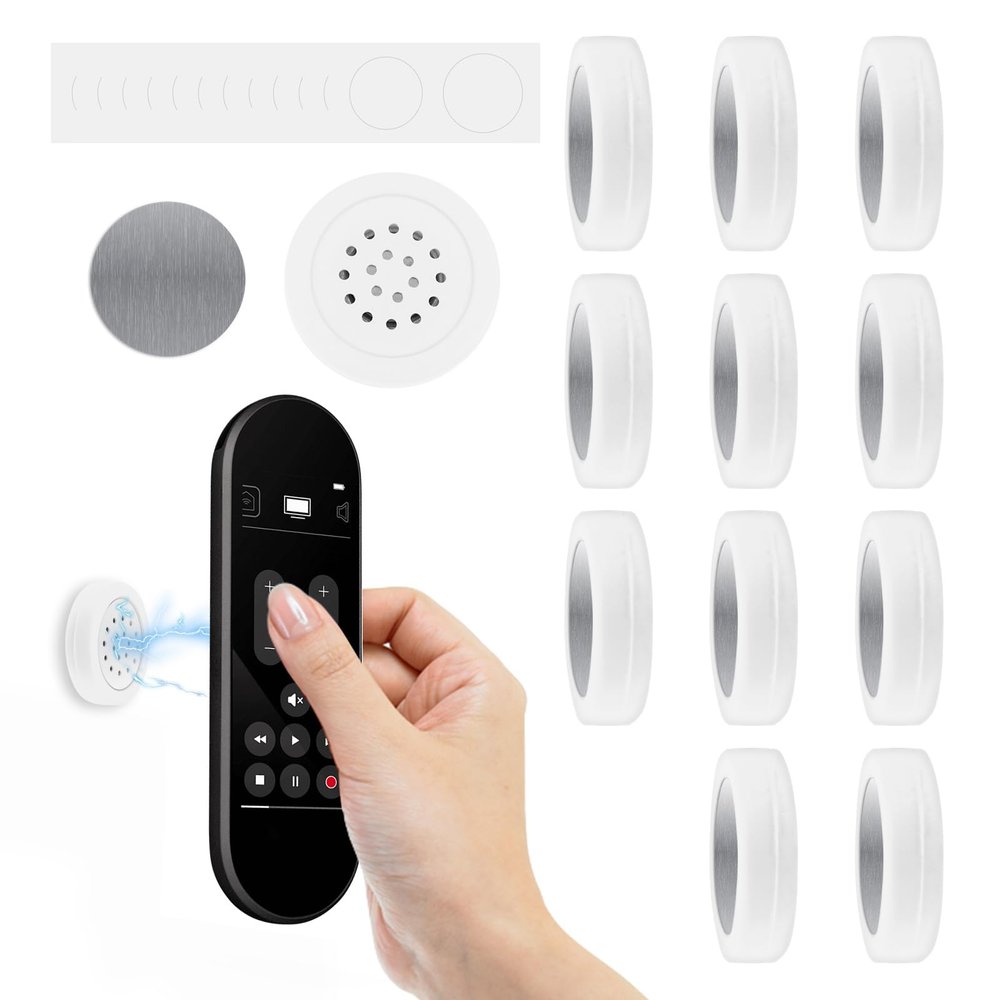 Harupink Magnetic Remote Control Holders, Self-Adhesive, No-Drill, 12-Pack