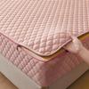 TYYUETY Quilted Mattress Protector with Zipper, Pink, 160 x 200 + 21 cm view 1