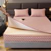 TYYUETY Quilted Mattress Protector with Zipper, Pink, 160 x 200 + 21 cm view 2