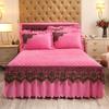 VAYEODEYU Bedspread Set, Ruffled Bedspread and Bed Skirt, Wrap-Around Full Size, with Pillowcases (180 x 200 cm/71 x 79 in) view 1