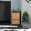 240L Wheelie Bin Storage Box with Plantable Roof, Lockable, Weatherproof, Wood-Look Metal view 1
