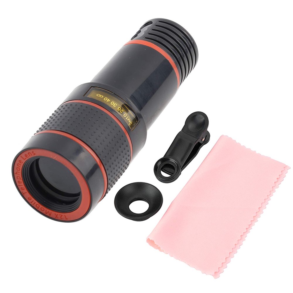 12x Telescopic Telephoto Phone Lens with Multilayer Coating for HD Mobile and Tablet Photography
