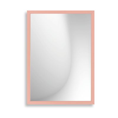 Infantasie "Claudia" Wall Mirror 50 x 70 cm, Pastel Pink, Wooden Frame, Mounting Hardware Included