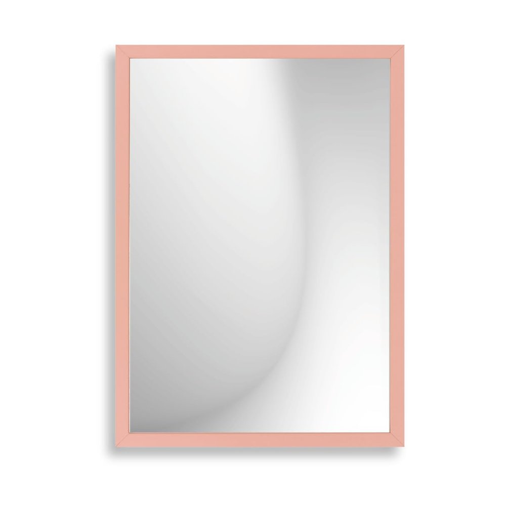 Infantasie "Claudia" Wall Mirror 50 x 70 cm, Pastel Pink, Wooden Frame, Mounting Hardware Included