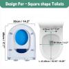 Wttfc Family Toilet Seat with Child Seat, Soft-Close, Adjustable Hinge, D-Shape, Yellow view 3