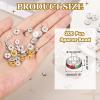 PATIKIL 4mm Rondelle Spacer Beads, 200 Crystal Rhinestone Beads for Jewelry Making, DIY Bracelets and Necklaces, Silver/Multicolor view 2