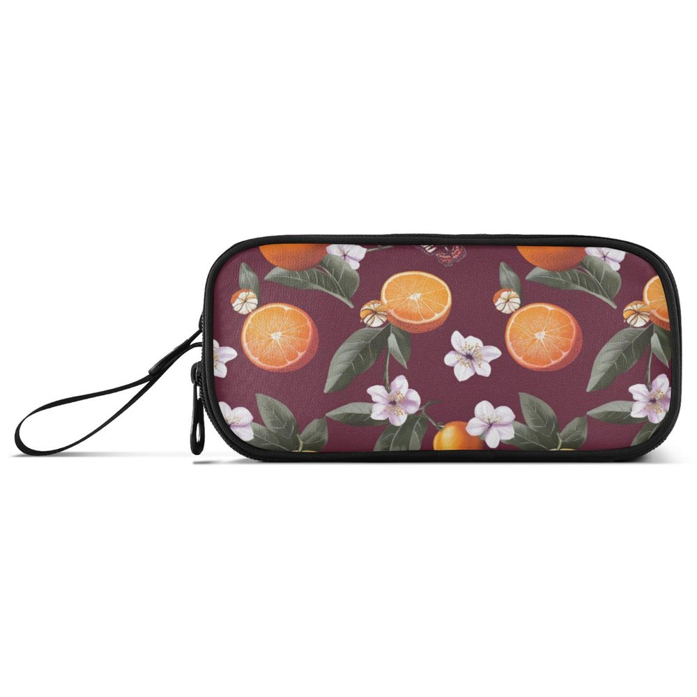 Large-Capacity Pencil Case for Kids, Funny Mandarin Design