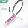 M METERXITY Door Locks for Outdoor Fences, 11.81 in Heavy-Duty Steel Cable, Keyless 4-Digit Combination Lock for Cabinets/Snowboards/Bicycles/Lockers, Resettable [Pink] view 4