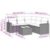 Verderoom 6-Piece Black and Cream PE Rattan Garden Lounge Set with Storage, Type 3 view 3