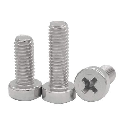 AYYSSM 200-Piece GB822 M3x5/6/8/10/12/14/16 mm 304 Stainless Steel Phillips Head Machine Screws (M3x6, 200 pcs)
