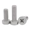 AYYSSM 200-Piece GB822 M3x5/6/8/10/12/14/16 mm 304 Stainless Steel Phillips Head Machine Screws (M3x6, 200 pcs) view 1