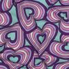 MAGAM Retro Hearts Children's Jersey Fabric, OEKO-TEX, Sold by the Meter from 50 cm (Dark Mint) view 2