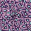 MAGAM Retro Hearts Children's Jersey Fabric, OEKO-TEX, Sold by the Meter from 50 cm (Dark Mint) view 3