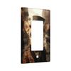 Steampunk Dog Light Switch Cover Plate, Vintage Tan Dog with Glasses and Top Hat, Single Toggle view 2