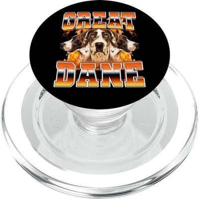 Great Dane Flames '90s Bootleg Style PopSockets PopGrip for MagSafe