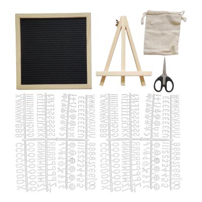 Interchangeable Felt Letter Board with Rustic Wooden Frame