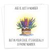 Funny Birthday Card for Women or Men – Age Is Just a Number view 1