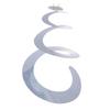 CAXUSD Reflective Bird Deterrent Wind Spiral, Silver, Rotating, for Carports and Boat Docks view 1