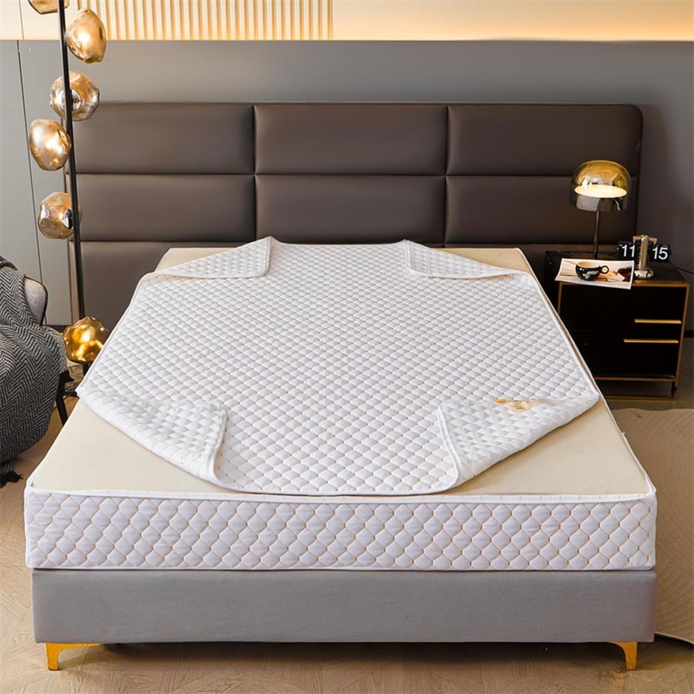 TYYUETY Wraparound Mattress Cover with Removable Zipper, Moisture-Resistant Protector for Innerspring Mattresses, White, 135 x 200 + 21 cm