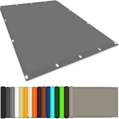 Waterproof Shade Sail 2.3 x 2.3 m, UV-Resistant Canopy with 95% Sun Protection, Light Gray