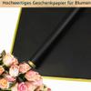 DMIMIA 20 Sheets Black Flower Wrapping Paper with Gold Edge, 56 x 56 cm view 2