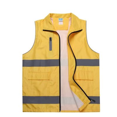 BOGAZY Reflective Safety Vest with Pockets, Yellow, L