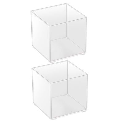 Toyvian 2-Piece Transparent Plastic Terrarium Set, Micro-Landscape Containers for Plants, Moss, DIY Terrariums, Decorative Landscape Bottles