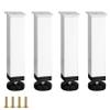 DJCYGG 4-Pack Adjustable Bed Support Legs, Metal, White, 25–27 cm view 1